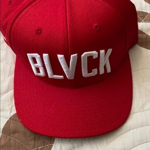 Black scale SnapBack hat